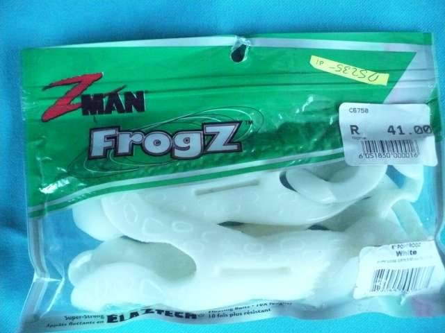 ZMAN FROGZ 6" POPFROGZ LURES WHITE 3 PACK