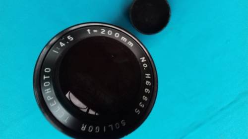 SOLIGOR TELEPHOTO 1:4.5 f=200mm  LENS  WITH IZUMAR EXTENSION