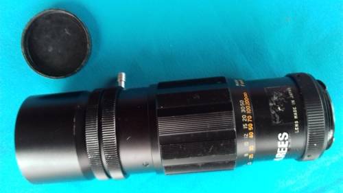 SOLIGOR TELEPHOTO 1:4.5 f=200mm  LENS  WITH IZUMAR EXTENSION