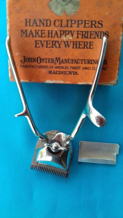 VINTAGE  JOHN  OSTER  HAND CLIPPERS  BOXED