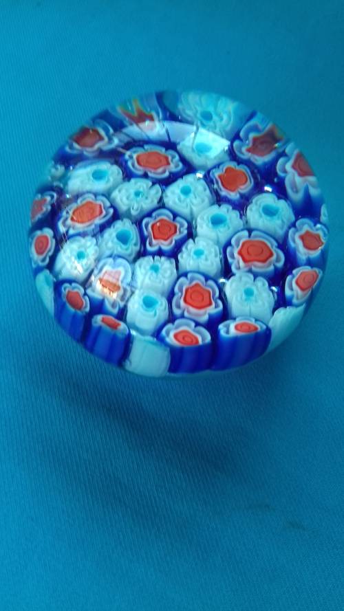 LARGE VINTAGE MURANO MILLEFIORI PAPERWEIGHT