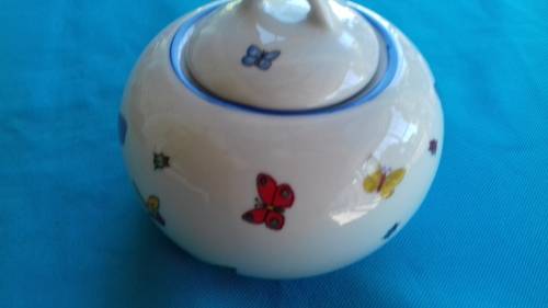 WIESENTHAL  BUTTERFLY COLLECTION SUGAR BOWL & LID