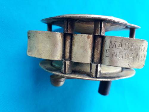 VINTAGE  'MILBRO'  BRASS FLY FISHING REEL   DIA  7 CM