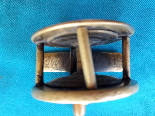 VINTAGE    BRASS FLY FISHING REEL   DIA  5 CM