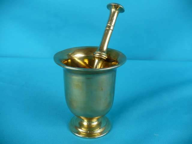 HEAVY BRASS MORTAR & PESTLE