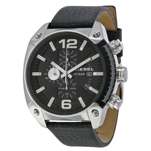 MENS DIESEL CHRONOGRAPH LEATHER WATCH DZ4341 ##BRAND NEW##