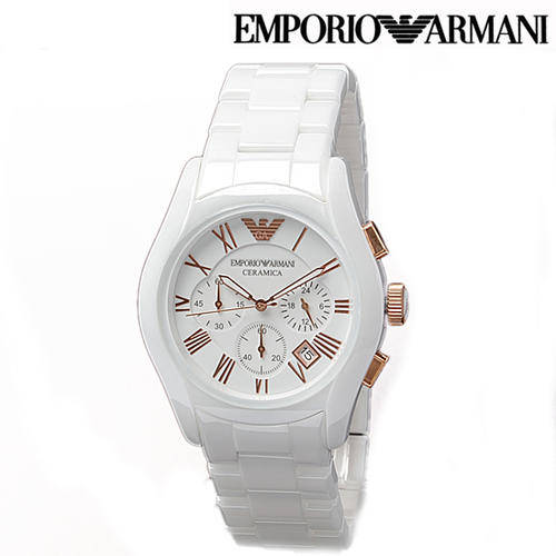 ORIGINAL MENS EMPORIO ARMANI CERAMICA CHONOGRAPH WATCH AR1416 ##BRAND NEW##