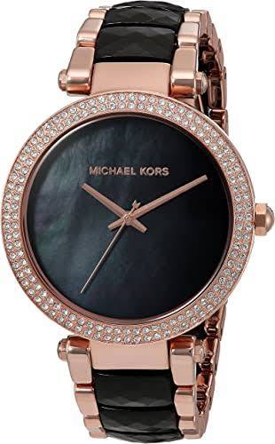 LADIES MICHAEL KORS PARKER BLACK DIAL WATCH MK6414 ##BRAND NEW##