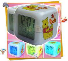 WINNIE THE POOH GLOWING LED COLOUR CHANGE DIGITAL ALARM CLOCK ##BRAND NEW##