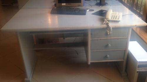 URGENT SALE: painted pine desk - light blue