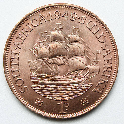 South Africa 1949 Penny