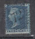 GB Two Penny Blue Plate 8 (Corner Letters F - A)(Catalogue GBP 40)