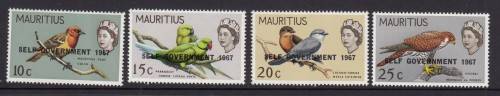 Mauritius QEII Stamps Bird Issue of 1965-67 with SELF Government Overprint (Catalogue R 250.00) Mint