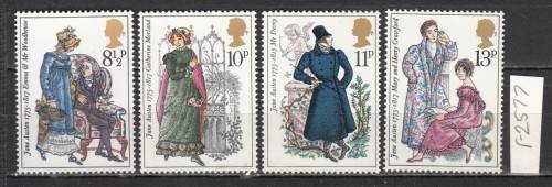 GB Set of Four Birth Bicentenary of Jane Austen Stamps Mint (Face Value R 8.62)