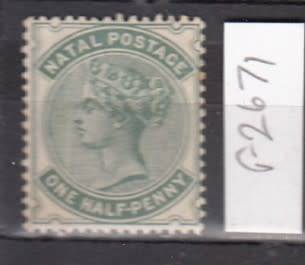 Natal One Half Penny Stamp Mounted Mint (QV)