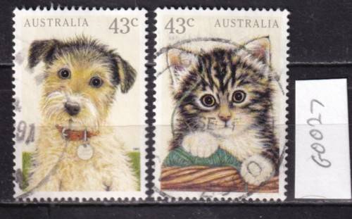 Australia Two Domestic Animal Stamps