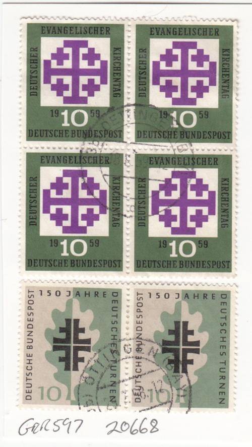 Germany Group of Six Stamps (GER 597). As Image.
