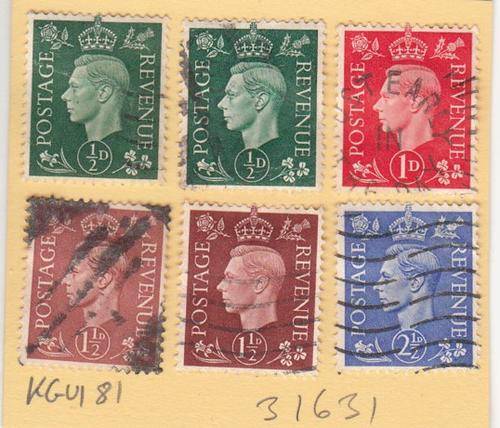 GB Group of Six KGVI Stamps (KGVI 81)
