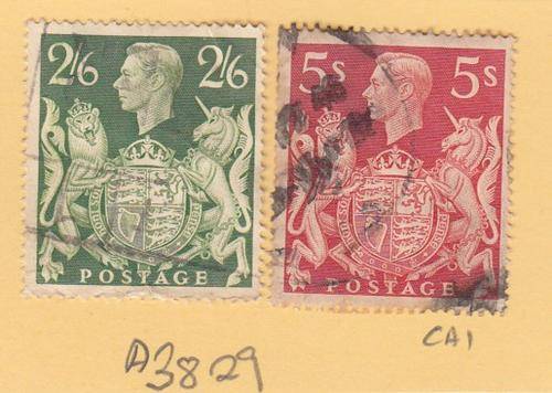 GB Two KGVI Stamps (2s6d & 5s) (1939)