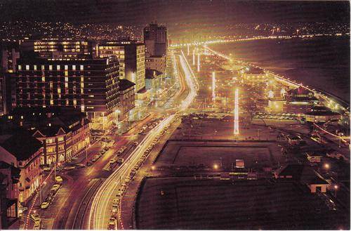 RSA Post Card Marine Parade At Night (Unused)