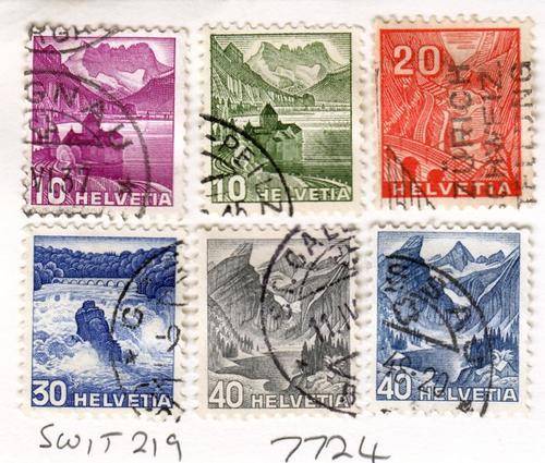 Switzerland. Group of Six Stamps. As Image. (SWIT 219)