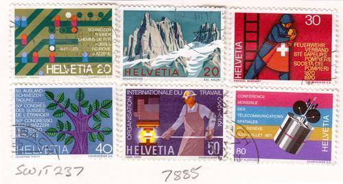 Switzerland. Group of Six Stamps. As Image. (SWIT 237)