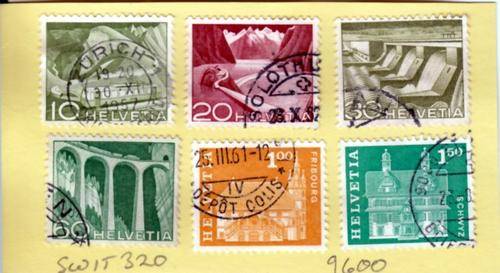 Switzerland Group of Six Stamps (SWIT 320). As Image.