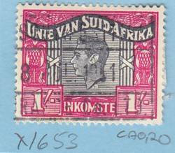 Union Single 1 shilling Revenue Stamp. As Image.