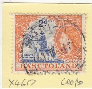 Basutoland Single 2d Mosuto Horseman Stamp. As Image.