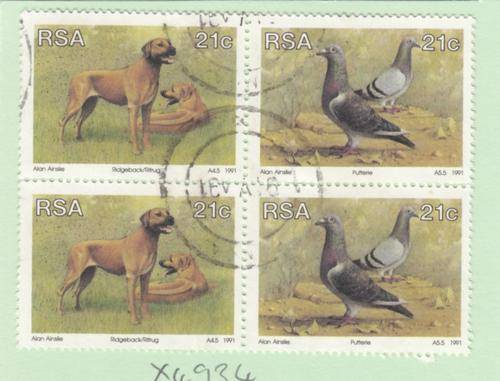 RSA Block of Four 21c Commerative Stamps. As Image.