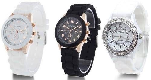 3 pack Geneva ladies'fashion watches