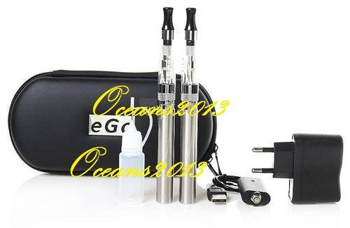 2Pcs 1300mAh EGO CE6 with Pouch Electronic Stainless Steel Cigarette Multi Long Cotton Thread Atomiz