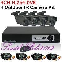 4 Camera CCTV Security Recording System With Internet & 3G Phone Viewing (Include 500GB HD!!!)