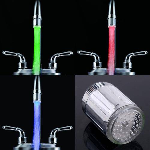 7 Colors Glow LED Light Water Stream Faucet Tap