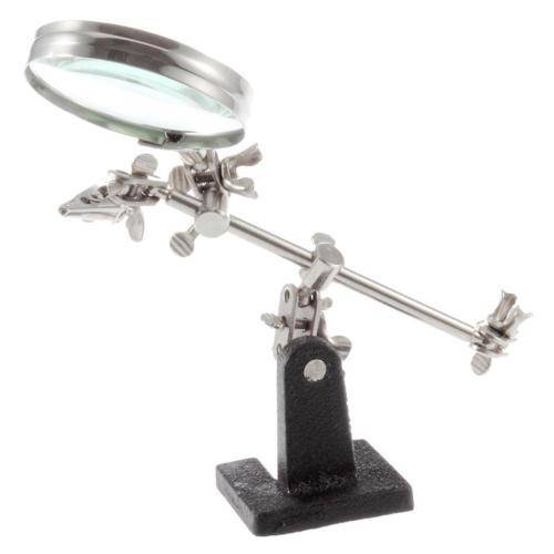 Soldering Third Hand Helping Stand Iron Magnifying Tool Hands Magnifier Holder