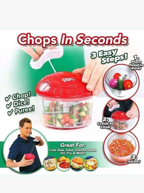 Crank Chop Food Manual Chopper Chop Mince And Puree