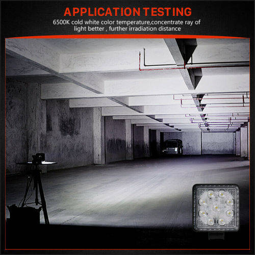 1Pcs 4inch 27W LED Work Light Spot Fog Driving Lamp 4D Lens Offroad SUV ATV 4WD