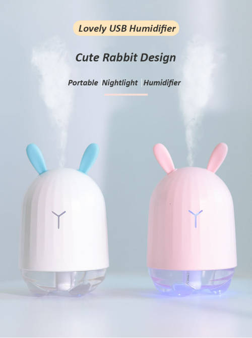 Cute Rabbit Humidifier USB Aroma Diffuser With LED Light