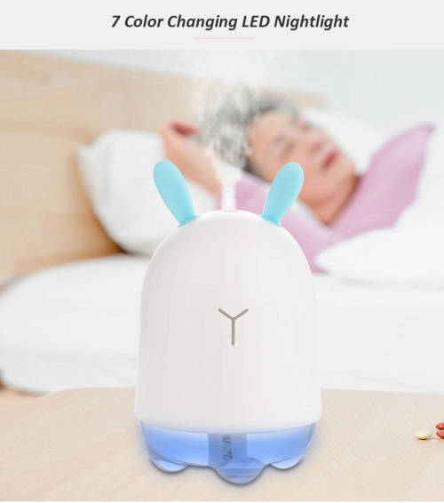Cute Rabbit Humidifier USB Aroma Diffuser With LED Light