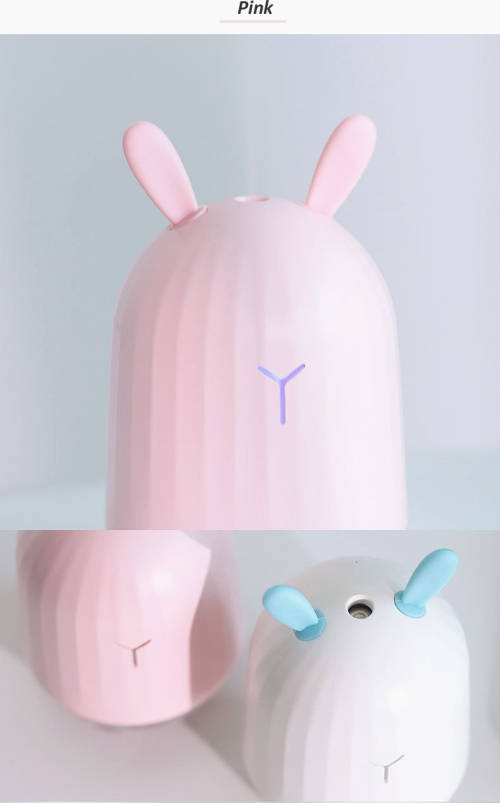 Cute Rabbit Humidifier USB Aroma Diffuser With LED Light