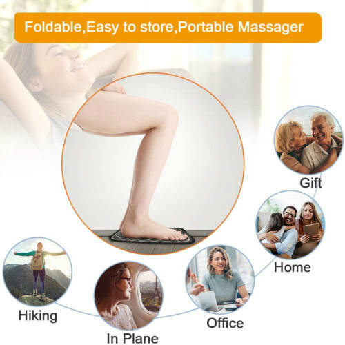 Foot Massager Folding Portable Electric Massage Mat EMS