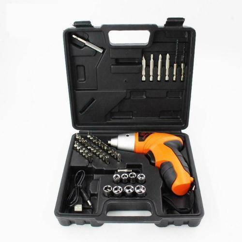 Rechargeable Electric Cordless Screwdriver With 45-Piece Bit Set