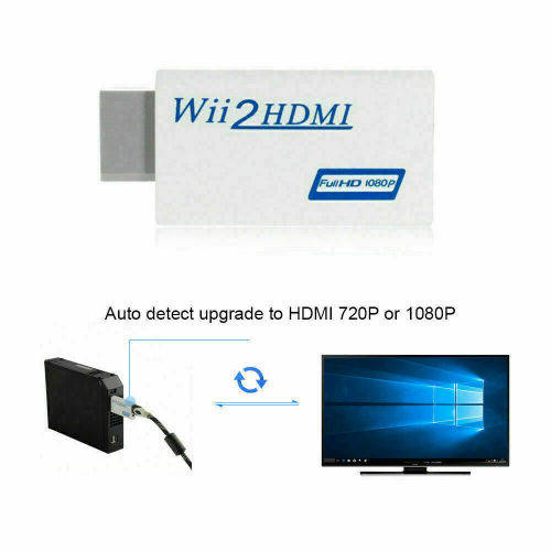 Portable Wii to HDMI Wii2HDMI Full HD Converter Audio Output Adapter TV