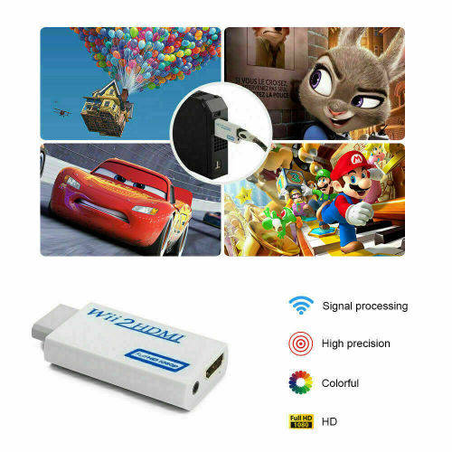 Portable Wii to HDMI Wii2HDMI Full HD Converter Audio Output Adapter TV
