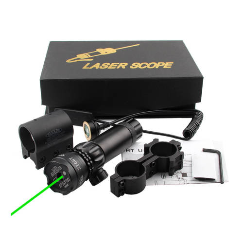 Green dot laser sight outside adjust rifle gun scope 2 switch rail mounts box set