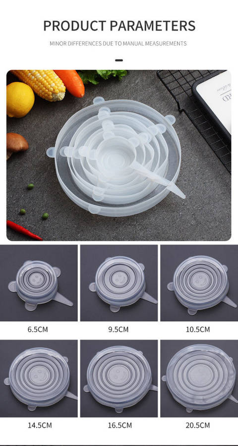 Reusable Silicone Stretch Lid For Food Preservation
