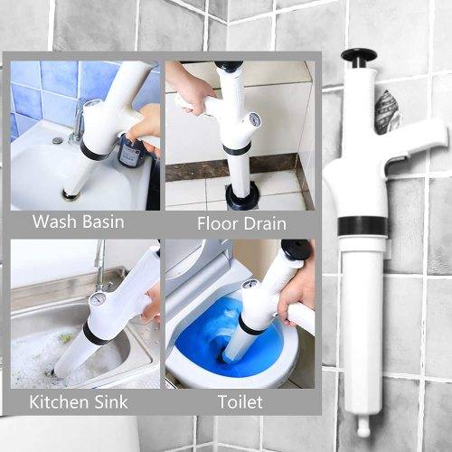 Tool Powerful Toilet Plunger Cleaner High-Pressure Exhaust Gun Clogging Dredge