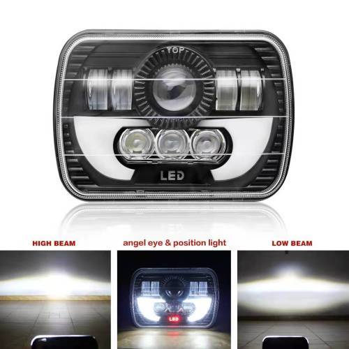 7 Inch Square Headlight Wrangler LED Headlight