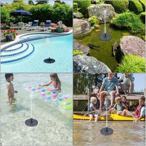 1.4W Solar Powered Bird Bath Fountain Pump Solar Panel Kit Water Pump Outdoor Watering Submersible