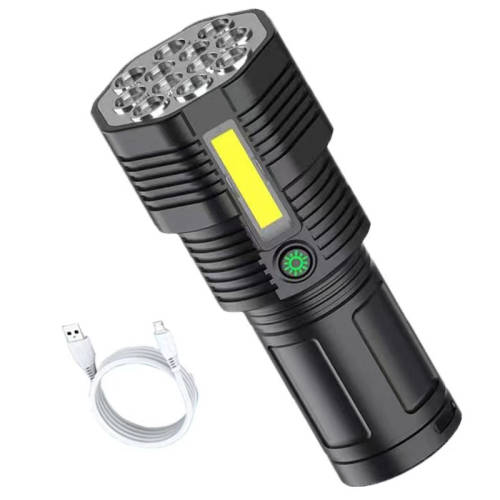 Torches 12 LED Lighting Flashlight USB Rechargeable Outdoor Side Light Flashlight